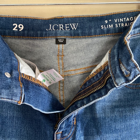J CREW 9” Vintage Slim Straight Rainstorm Wash - Picture 11 of 12
